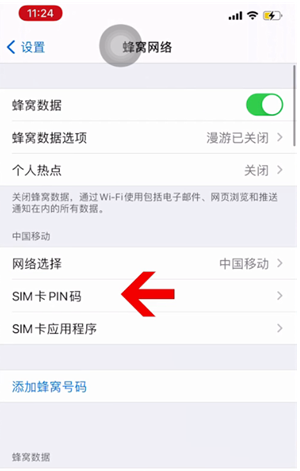 横林镇苹果14维修网分享如何给iPhone14的SIM卡设置密码 